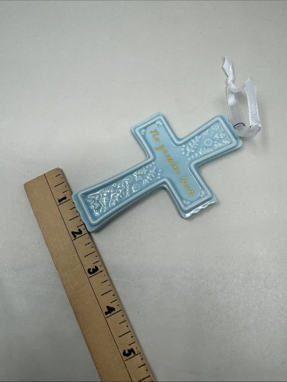 2022 HALLMARK CHRISTMAS ORNAMENT CROSS NO GREATER LOVE CHRISTIAN RELIGIOUS